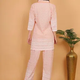 Mytrendzs Embroidered Shirt Collar Tunic With Trousers Co-Ords image 4