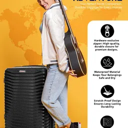 REDHORNS Unisex Set Of 3 Anti Scratch Hard Sided Trolley Bag image 2