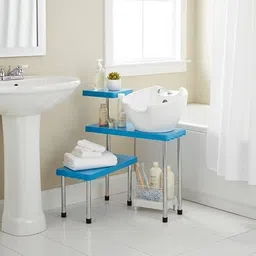 qnotis Multipurpose Storage Organizer Rack Shelf for Living Room Plastic Kitchen Trolley image 3