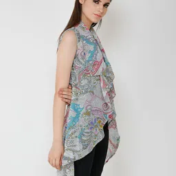 MINOS Floral Printed Longline Shrug image 4