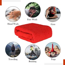 Kuber Industries 24 Pcs Red & Blue 250 GSM Face Towels image 5