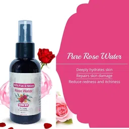 Elecsera Pure & Natural Rose Water Toner For Puffiness - 100 ml image 3