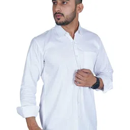 EARNSHAW Men Solid Spread Collar Cotton Formal Shirt-picture-14