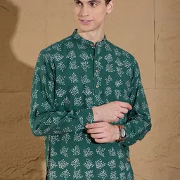 DENNISON Men Floral Printed Floral Kurta-image-29