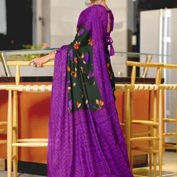 KALINI Floral Block Print Saree image 3