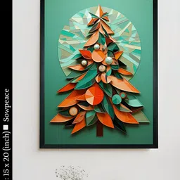 SOWPEACE Green & Pink 1 Piece Canvas Abstract Wall Photographs-picture-19