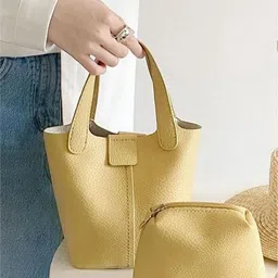 CORSICA PU Oversized Bucket Handheld Bag with Tasselled-picture-13