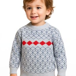 AVELLY Boys Grey Checked Woollen Sweater Vest-picture-43