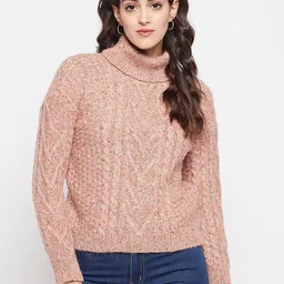 Madame Women Self Design Pullover-picture-25