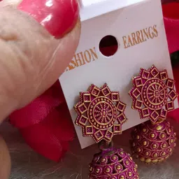 MUNMUN'S Geometric Jhumkas Earrings image 2