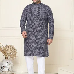 SOJANYA PLUS Men Bandhani Printed Regular Pure Cotton Kurta with Pyjamas-picture-6