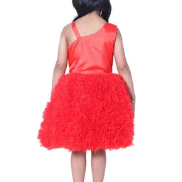 Wish little Girls Red Net A-Line Dress image 5
