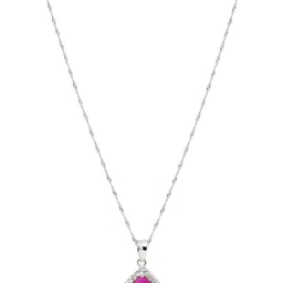 I Jewels Silver Plated CZ & American Diamond Stone Studded Jewellery Set image 2