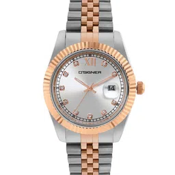 d'signer Dsigner Men Brass Embellished Dial & Bracelet Style Straps Analogue Watch 521RTM.2G-picture-30