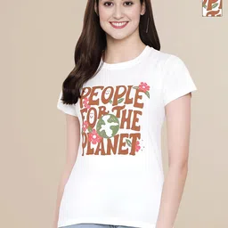 Mast & Harbour Women Typography 2 Printed Applique T-shirt-picture-13