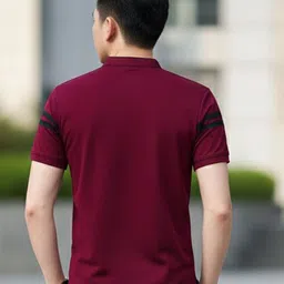 r.code by the roadster life co. R.Code by The Roadster Lifestyle Co. Men Striped Henley Neck T-shirt image 2