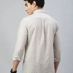 Classic Polo India Slim Fit Geometric Printed Spread Collar Casual Shirt image 2