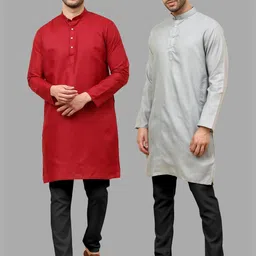 VS MALL Men Cotton Blend Kurta Sets-picture-21