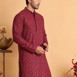 Anouk Men Geometric Embroidered Chikankari Kurta-picture-25