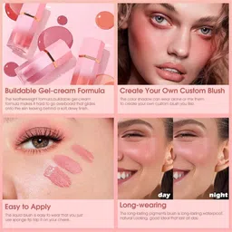 nadja New 3in1 Mousse liquid blush for cheeks and eyes Waterproof blusher image 5