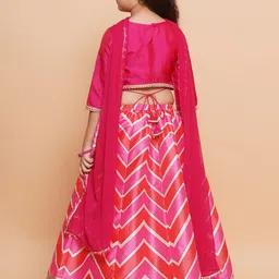 Bitiya by Bhama Girls Embroidered Ready to Wear Lehenga & Blouse With Dupatta image 4