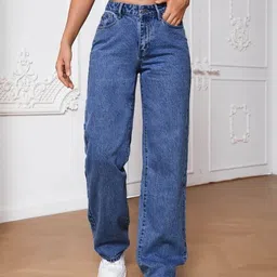 vbeauti Women Regular High Rise Blue Jeans image 4