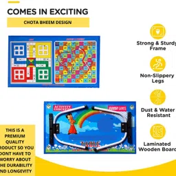 stepping stones Ludo snakes ladders game 2 in 1 lapttop study table game educational board game Educational Board Games image 2