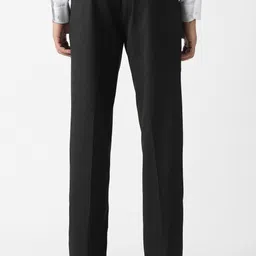 van heusen Men Slim Fit Black Polyester Trousers image 3