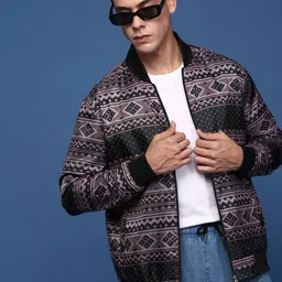 SHOWOFF Men Windcheater Longline Bomber Jacket image 1
