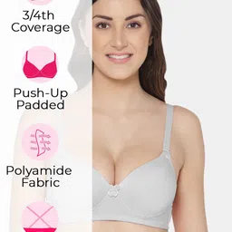 Tweens Pack Of 3 Medium Coverage Heavily Padded Push-Up Bras With All Day Comfort image 5