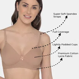 Tweens Pack of 2 Lightly Padded Full Coverage T-Shirt Bras With All Day Comfort image 5