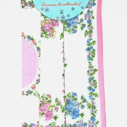 Maskey Skincare 100% Cotton (Size:32x32cm) (3colors x 2each =6pcs) Embroidered Abstract Iconic Designer Ladies Rumal / Hanky ["Multicolor"] Handkerchief-image-38