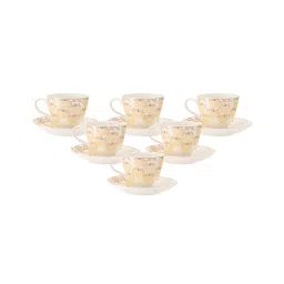 Clay Craft Fine Ceramic King Super Cup & Saucer Set of 12 (6 Cups + 6 Saucer) - 180 ml each image 5