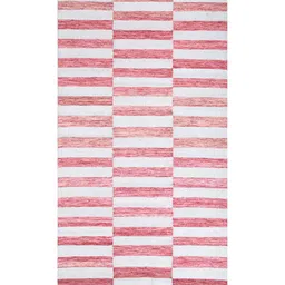 jaipur rugs Red Geometrical Wool and Viscose 5 ft X 8 ft Flat Weaves image 3