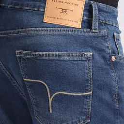 Flying Machine Men Blue Straight Fit High-Rise Clean Look Stretchable Jeans image 4