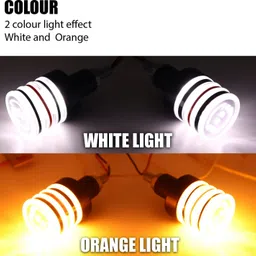 autopowerz Boss Motorcycle Acrylic Handle Weight Yellow-White Bike Handlebar Weights image 2