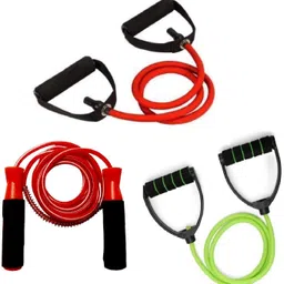 Set3|Single, Plastic Resistance Band Foam Skipping Rope Body Stretching,Exercise Fitness Accessory Kit Kit-image-40