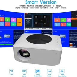 IBS HD WIFI YOUTUBE MIRACAST ACCESS 1080P Home Theater Multimedia Multi-Screen (4700 lm) Portable Projector image 5