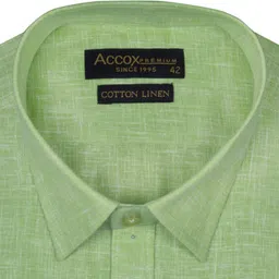 accox Men Regular Fit Self Design Spread Collar Formal Shirt image 2