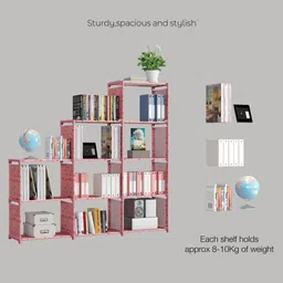 flipkart perfect homes studio Metal Open Book Shelf image 2