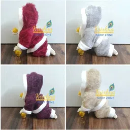 Size3 (Set of 4), Winter Special Laddu Gopal Ji Woolen Glacier Monkey Suit Dress-image-55