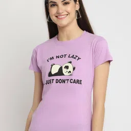 Dreambe Women Typography Printed T-shirt image 4