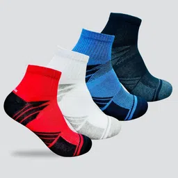 WROGN Unisex Pack Of 4 Patterned Ankle Length Assorted Socks-image-47