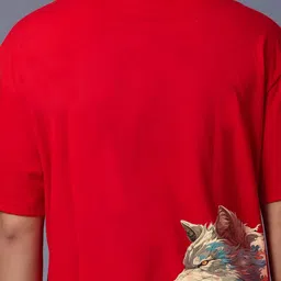 BDSQUARE Men Graphic Printed Round Neck Cotton Oversized T-shirt image 5