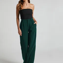 FNOCKS Women Comfort Loose Fit High-Rise Pleated Trousers-picture-34