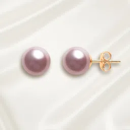 MINUTIAE Rose Gold-Plated Pearls Studded Spherical Shaped Studs image 4