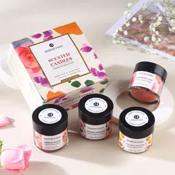 HABERE INDIA Pink & Red 4 pieces Jar Candle-picture-15