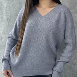 StyleCast Women V-Neck Ribbed Pullover Sweater-picture-40