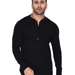 BEYOU FASHION Mandarin Collar Long Sleeves Cotton Casual Shirt-picture-33