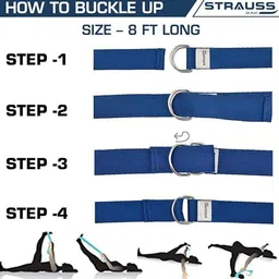 STRAUSS Set Of 5 Yoga Strap & Stretching Belt image 5